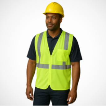 High Visibility Safety Vests – Neon Reflective Tape, Breathable Polyester Mesh, Adjustable Fit, Conforms to EN ISO Standards, Ideal for Roadwork, Construction & Logistics